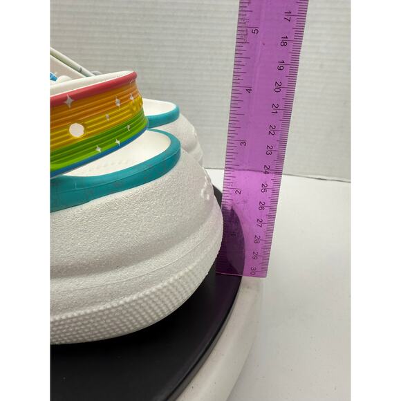 Crocs x Care Bears Crush Clog Rainbow Womens Sz 6 Slip On Platform Sandals Shoes - Picture 4 of 12